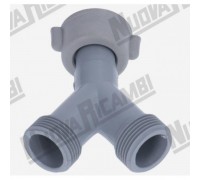 Фитинг "Y" 3-х ходовой - 3/4M - 3/4M - 3/4F пластик