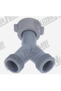 Фитинг "Y" 3-х ходовой - 3/4M - 3/4M - 3/4F пластик